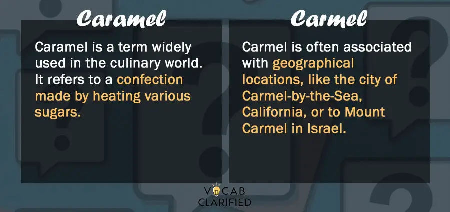 Caramel vs. Carmel