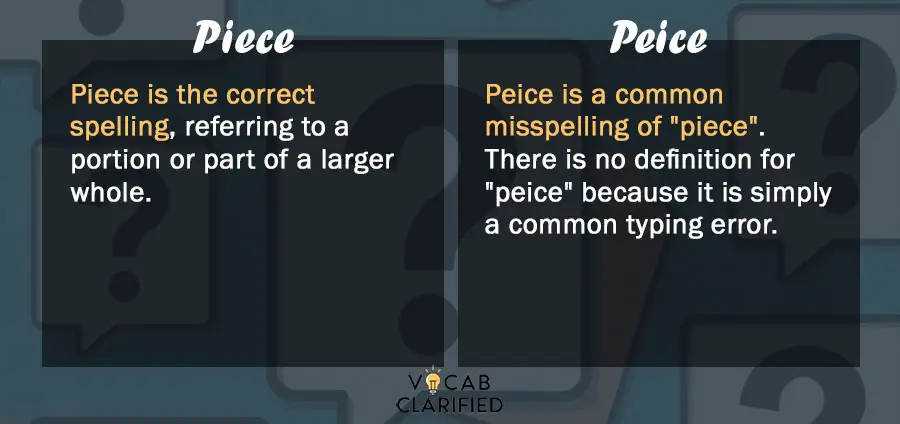 Piece vs. Peice