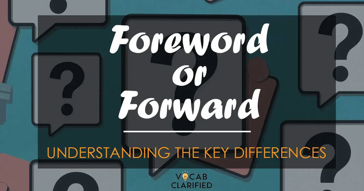 Foreword Or Forward